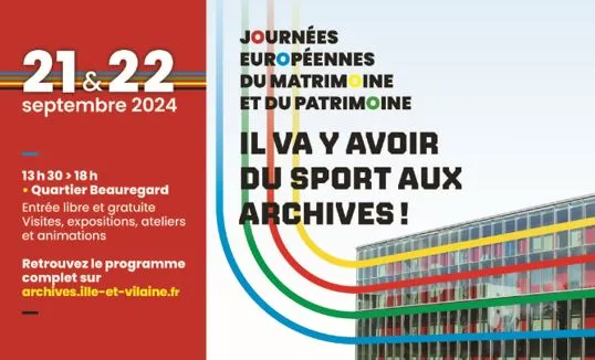 Journées européennes du matrimoine et du patrimoine aux Archives départementales les 21 et 22 septembre